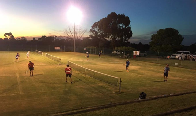 Tennis under lights